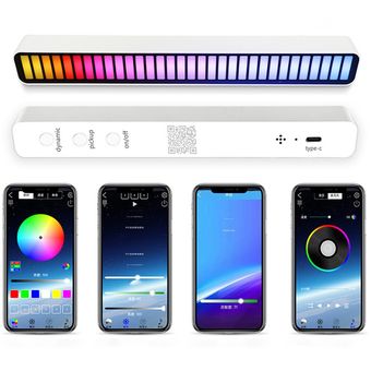 RGB Light Voice Control por la aplicación de teléfono Luces rítmicas de recogida activada por voz 