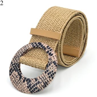 Cinturón Vintage trenzado bohemio para mujer cinturón ancho con heb 