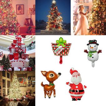 Set de decoración de cumpleaños de Navidad Suministros de globos de látex confeti de Navidad 