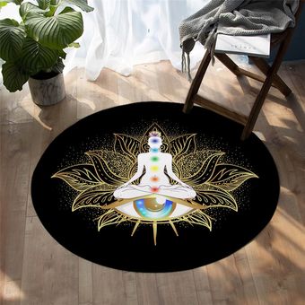 alfom BeddingOutlet-alfombras redondas de Chakra para sala de estar 