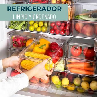 Organizador Refrigerador Cocina Set 7 Contenedores Con Tapa