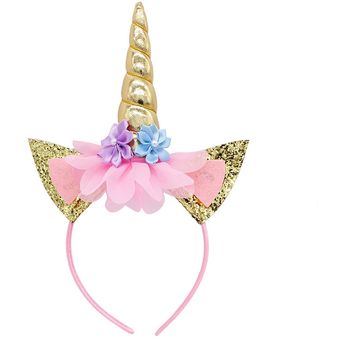 Diademas con orejas de gato y unicornio para niña accesorios para la cabeza para fotos accesorios para el cabello para niña diademas de fiesta 