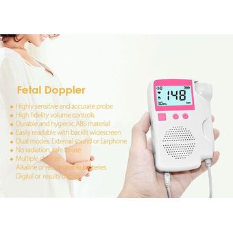 3,0 MHz Ultrasonido Doppler Fetal mejorado esteto Sónar doméstico 