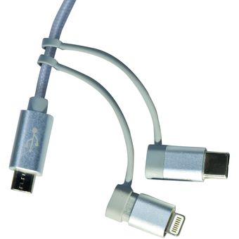 Dairu - Cable 3 En1 Tipo C Ligthning / Micro USB Alta Resistencia Dairu