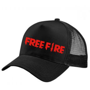 Gorra Trucker Free Fire Negro Talla Niño