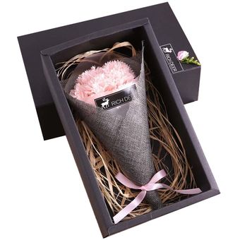 Flores románticas de jabón de rosa artificial Rose LED LED para el presente de San Valentín 