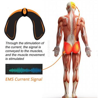 EMS-Entrenador de caderas inalámbrico por control remoto,masajeador adelgazante,tonificador de glúteos,levantamiento de glúteos,Estimulador muscular eléctrico USB 