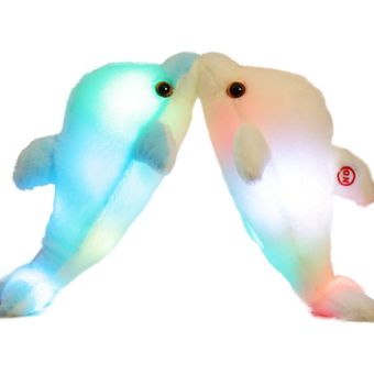 lindo luz LE muñeco de peluche de delfín luminoso 1 unidad de 32 cm 