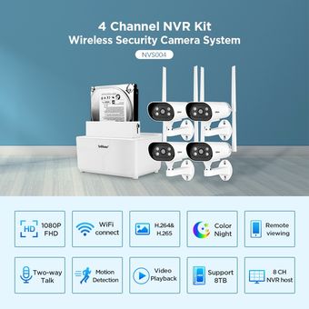 GENERICO Kit X2 Camara Seguridad Exterior Wifi Camaras De Vigilancia Ip