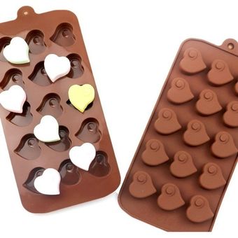 Molde Silicona Corazón Con Detalle Chocolates, Gomas, Hielos