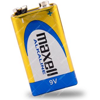 Pila Batería Alcalina de 9V Maxell