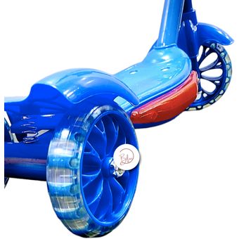 Patineta Scooter Canasta Monopatín con Luces y Sonidos Niños Azul