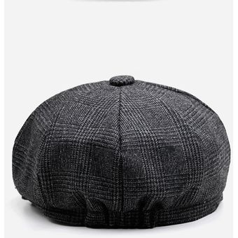 gorros boina de cuadros octog Boina de cuadros para hombre y mujer 