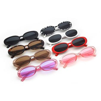 Goggle Kurt Cobain Glasses Oval Sunglasses Ladies Trendy Uv 
