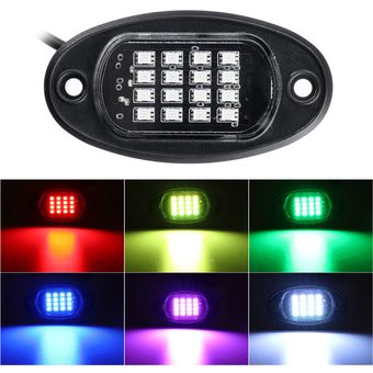 128led Bluetooth Car RGB LED Rock Light Impermeable debajo d 