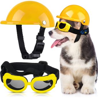 Juego de casco y gafas UV de sol seguridad protección de cabeza para perro  Gatos mascotas | Linio Perú - GE582PE0MPX99LPE