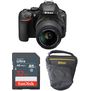 Cámara Nikon D5600 24,2 MPX Kit 18-55mm  + 32GB  + Estuche – Negro