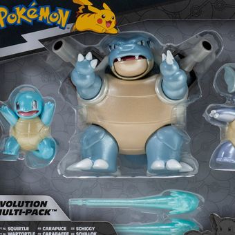 Pokemon - Squirtle, Wartortle y Blastoise - Multipack 3 figuras, Pokemon