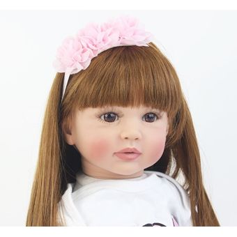 60cm Original Silicone Reborn Baby Doll Toys Vinyl Princess Toddler Alive Bebe Girl Bonecas Kids Bi 