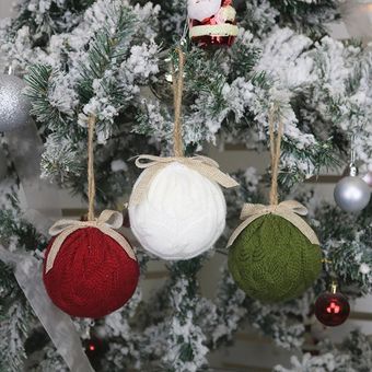 Navidad de punto de bola ornamentos del regalo Accesorios decoraciones de Navidad 