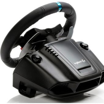 Volante  Logitech G G29 Driving Force, PS5/PS4/PS3, PC, 6 velocidades,  Pedales ajustables, Force Feedback, Giro de 900°, Controles integrados,  Negro