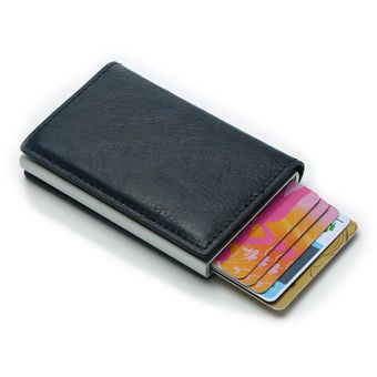 Cartera delgada para hombre billeteras de cuero vintage billetera delgada para hombre billeter SAI 