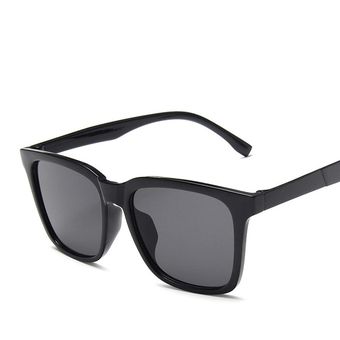 Wrap Black Square Sunglasses Men Women Retro Designed Sun De 