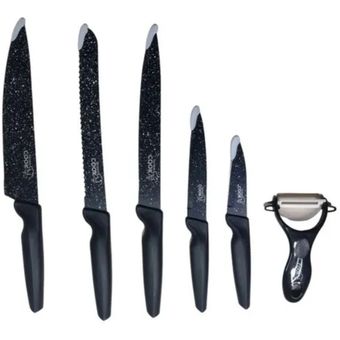 Set juegos de cuchillos acero inoxidable 6 piezas GENERICO