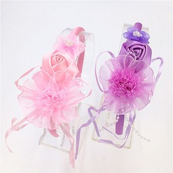 Ribbon Crystal Pearl Spinning Heads Girl Head Rose Snow Con 