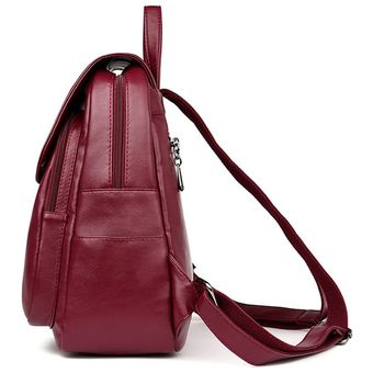 Bolsos de cuero suave Backpack de gran capacidad Viaje Mochila All-Match 