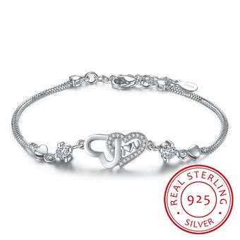 Charm Women 925 Pulsera De Plata Hermosa Calidad De Joyería 