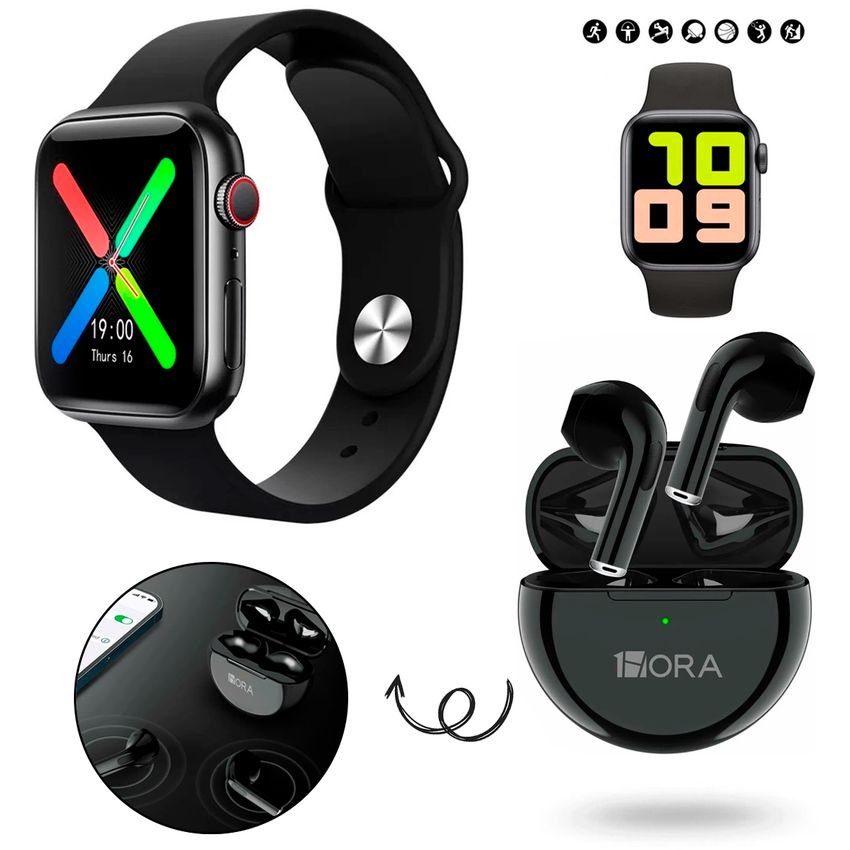Audifonos Inalámbricos Con Bluetooth Mas Smart Watch Reloj Inteligente