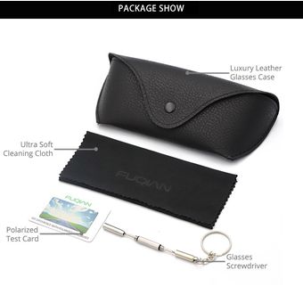 Fuqian Square Men Polarized Sunglasses Design Rectangle Male 