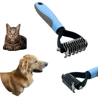Cepillo Quita Pelos de Mascotas Para Perros y Gatos azul