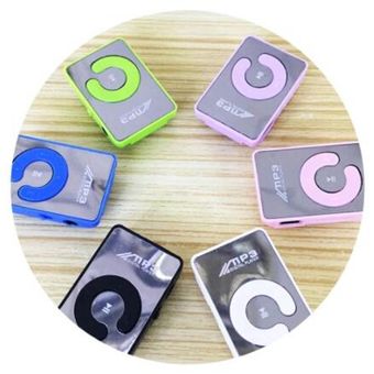Mini Clip de Espejo Reproductor de MP3 Portátil Deporte USB Reproducto 