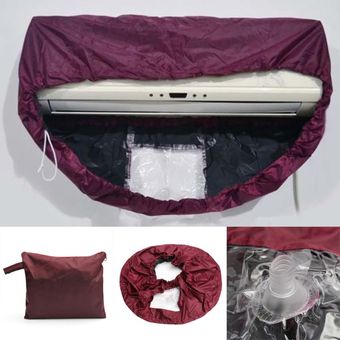 Cubierta de lavado de polvo de limpieza de aire acondicionado púrpura Protector impermeable limpio 