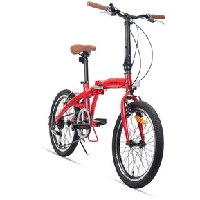 Bicicleta Plegable Rodada 20 Origami 1.1 Color Rojo Turbo