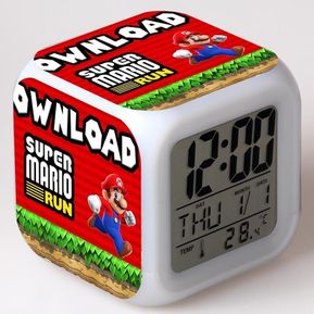 Despertador de Super Mario Bros, reloj despertador Digital L...