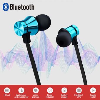 Auriculares Bluetooth Inalámbricos Metal Stereo Magnético De 