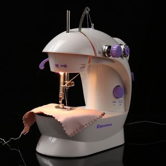 Mini máquinas de coser enchufe de la UE de velocidad Dual doble hilo eléctrico automático costura r 