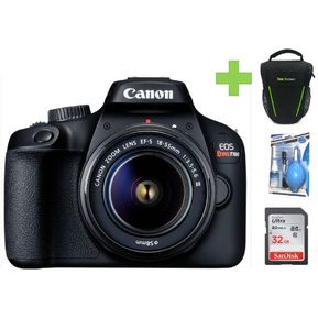 Cámara Canon EOS Rebel T100 +lente 18 55mm+SD 32GB+Bolso+Kit