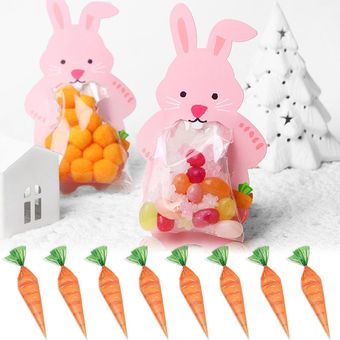 30 piezas lindo conejo tarjeta de felicitación de papel transparente 