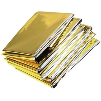 color dorado y plateado 50 mantas de rescate para emergencias 2,10 x 1,60 cm