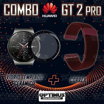Kit correa iman y screen protector reloj huawei gt 2 pro GENERICO