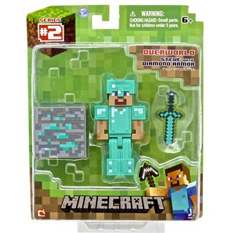 Compra Minecraft Overworld Steve Armadura De Diamante De Mojang