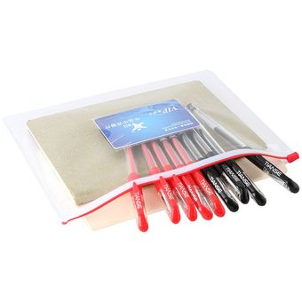 20pcs  set Transparente de alta calidad PVC PLÁSTICO PLÁSTICO Zumera de papelería A4 TS-056 