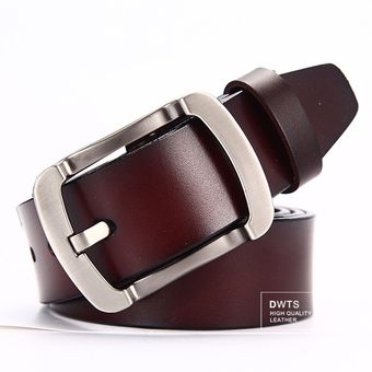 Dwts-Cinturón De Cuero De Alta Calidad Para Hombre Cinturón Masculino De Cuero Con Hebilla De Pin Dise?o De Jeans Vintage De Lujo A La Moda Envío Gratis 