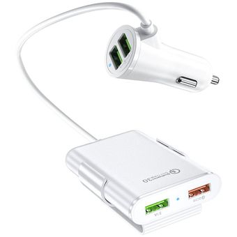 QC3.0 Cuatro USB Puerto del coche de carga rápida Cargador múltiple dispositivo de smartphones QC3.0 Cuatro USB Puerto del coche de carga rápida Cargador múltiple dispositivo de smartphones