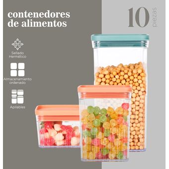 Pack Contenedor Alimentos 0.9 lts - 3 unidades