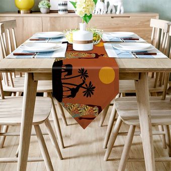 Mantel de mesa con bandera de decoración de fiesta casera para mujer 